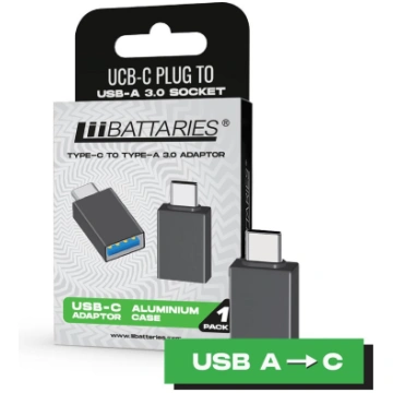 Liibattaries adapter USB-C plug to USB-A 3.0 socke