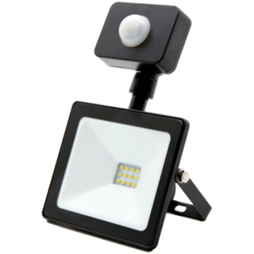 BESK Prožektors LED 10W/IP44/4000k ar sensoru meln