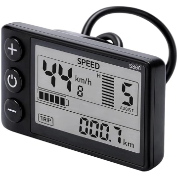 S866 LCD displejs Ebike 2,5" LCD ekrāns Elektriska
