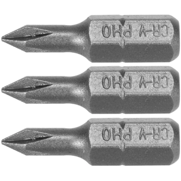 SCREWDRIVER BITS 1/4 25MM PH0 3 PCS 65451 STHOR