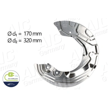 Bremžu diska aizsargs PR. KR. BMW 1 / 3 04-16 1.6-