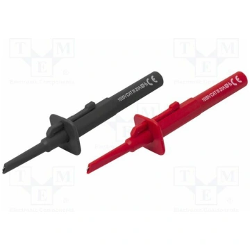 Clip-on probe; hook type; 20A; black,red; 121.2mm;