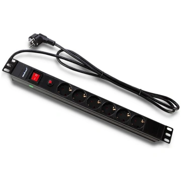 Qoltec RACK 19"" 16A 1U PDU 6xSCHUKO 2m - 53993 ( 