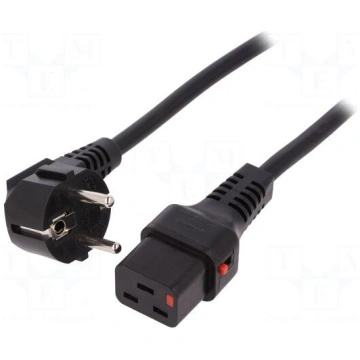 Cable | CEE 7/7 (E/F) plug angled,IEC C19 female |