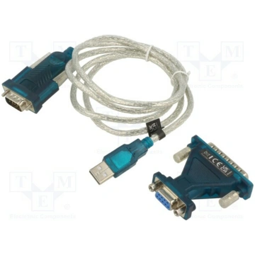 USB to RS232 converter; D-Sub 9pin plug,USB C plug