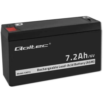 Qoltec AGM battery | 6V | 7.2 Ah | Maintenance-fre