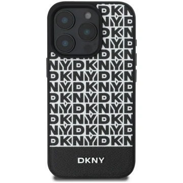 DKNY PU Leather Repeat Pattern Bottom Stripe MagSa