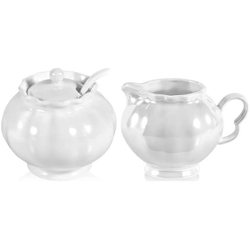 Pearl Luster cukura un krējuma krūzes komplekts, 8