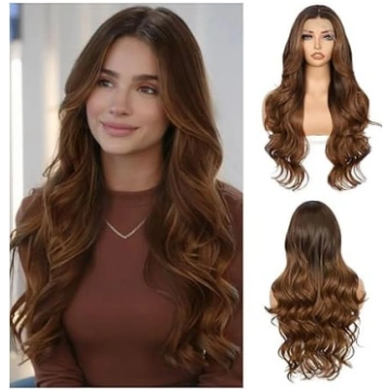 Sapphirewigs 13 x 4 mežģīņu priekšējā parūka, brūn