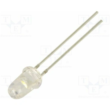 LED; white warm; 5mm; 120000mcd; 8°; Front: convex