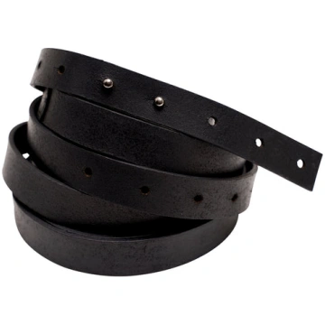 Iveta Vecmane Thin Black Leather Wrap Belt