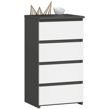 Kumode CL4, pelēka/balta