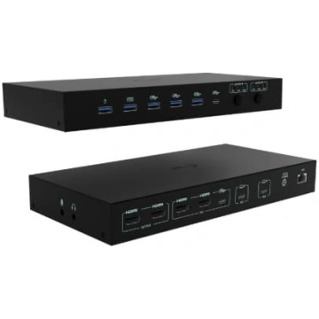 Docking station usb-c kvm dock pro trīs saimnieki 