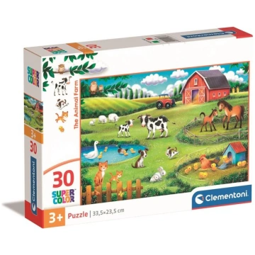Puzzle Lauksaimniecības dzīvnieki, 30 gabali, Clem