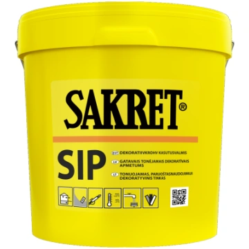 Silikona dekoratīvais apmetums SAKRET SIP/B biezpi