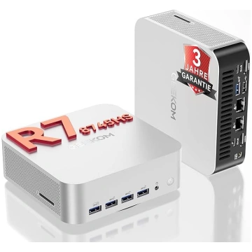 GEEKOM Mini PC A8 Max ar AMD Ryzen 7 8745HS, 2,5 G