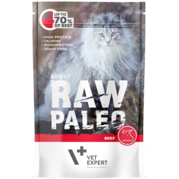 Raw Paleo konservi pieaugušiem kaķiem ar liellopu 