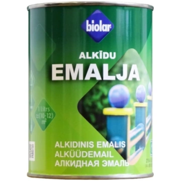 Alkīdu emaljas krāsa koka un metāla virsmām Biolar