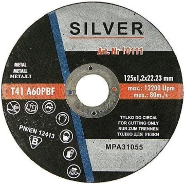 Metāla griešanas disks Silvertools 125 x 2,5 mm Na