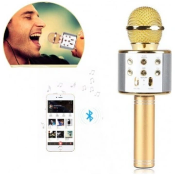 WS-858 bezvadu karaoke mikrofons - Bluetooth rokas