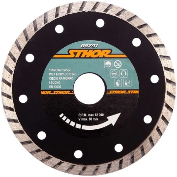 Dimanta griešanas disks (Turbo) EN 125mm (08791)