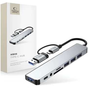 TECH-PROTECT HB06 HUB ADAPTER 9IN1 TYPE-C + USB2.0