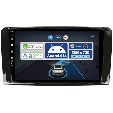 Android 14 IPS 9 collu autoradio priekš Benz GL ML