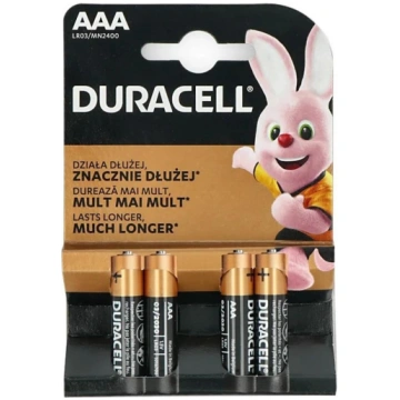 Duracell - 4 gab. Sārmaina baterija Basic LR03/AAA