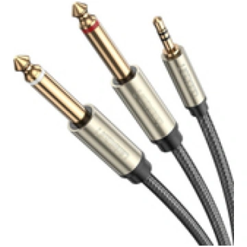 UGREEN AV126 Cable TRS 3.5 mm to 2x TS 6.35 mm - 2