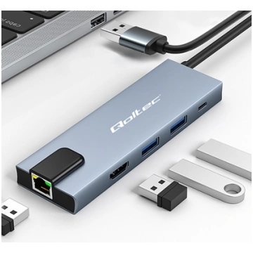 USB-C 5-in-1 centrmezgla (Hub) adapteris | USB-C P