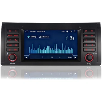 Auto radio BMW E39 E53 M5 ar bezvadu CarPlay un An