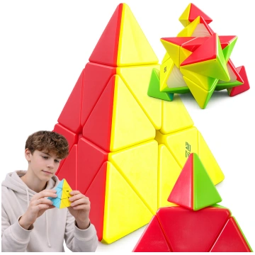 Pyraminx ātruma kubs 3D puzle izglītojoša loģikas 