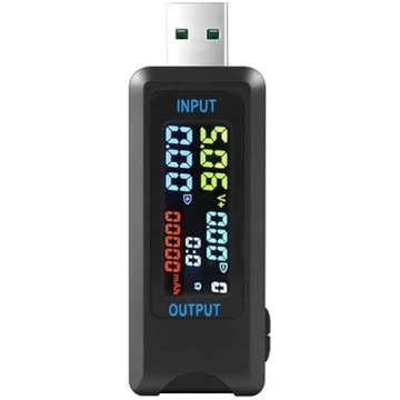 10-in-1 USB Type-C strāvas un sprieguma mērītājs a
