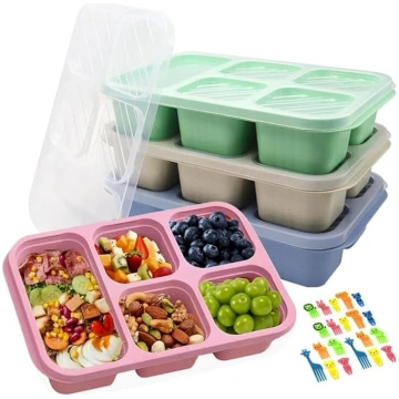 Bento uzkodu kaste 5 nodalījumi Bento pusdienu kas