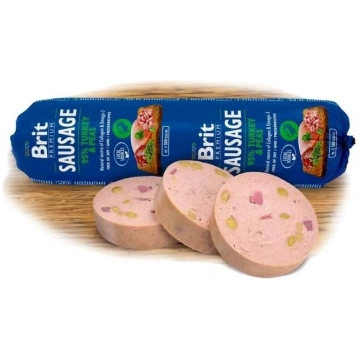 Mitrā barība (konservi) suņiem Brit Premium Sausag