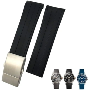 Wtukmo 21mm 22mm izliekta gumijas silikona siksna,