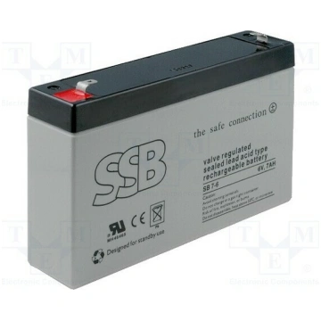 Re-battery: acid-lead; 6V; 7Ah; AGM; maintenance-f