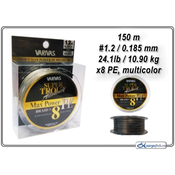 Pītā aukla VARIVAS Super TROUT x8 PEX8 - 1.2 VAR-S