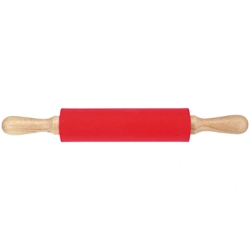 Extended Silicone Rolling Pin Solid Wooden Handle 
