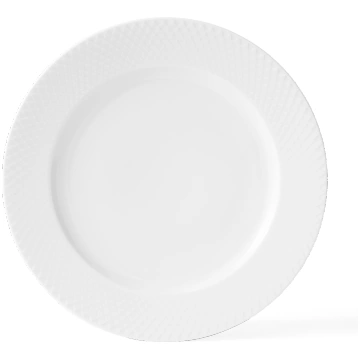 Lyngby Porcelan - Rhombe White Dinner Plate - O27 