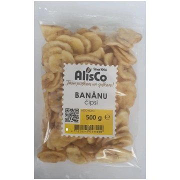 Banānu čipsi, alis & co, 500 g iepakojums