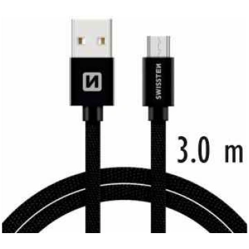 Swissten Textile Quick Charge Universal Micro USB 