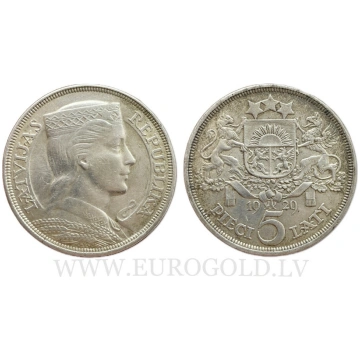 Latvia 5 lati (1929, 1931)