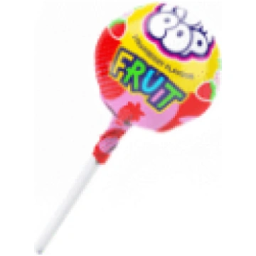 Konfektes uz kociņa ar košļ.gumiju Gum Pop Fruit 1