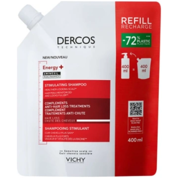 VICHY Dercos Energy+ stiprinošs šampūns Refill 400