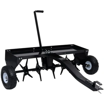 vidaXL zāliena aerators 102 cm pļaujmašīnai ar rid