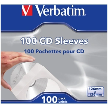 1x100 Verbatim CD/DVD Sleeves 49976