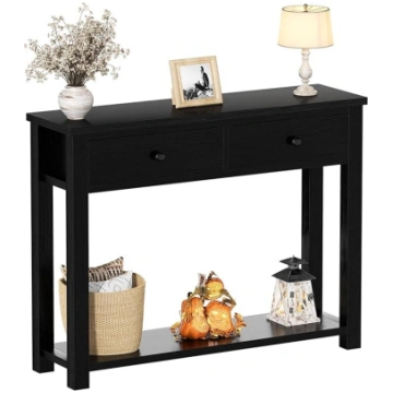 Farmhouse Console Table with 2 Drawers, 80cm Wide 