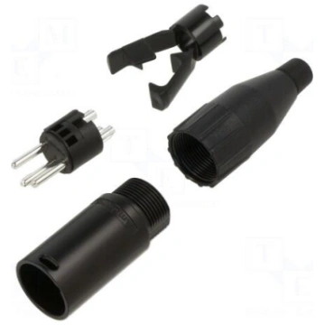 Connector: XLR | plug | male | 15A | PIN: 3 | stra