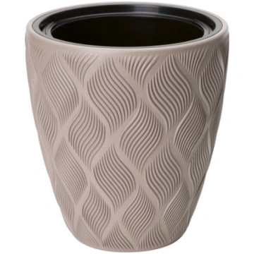 Puķu pods Flow 30cm 15.5L, brūns